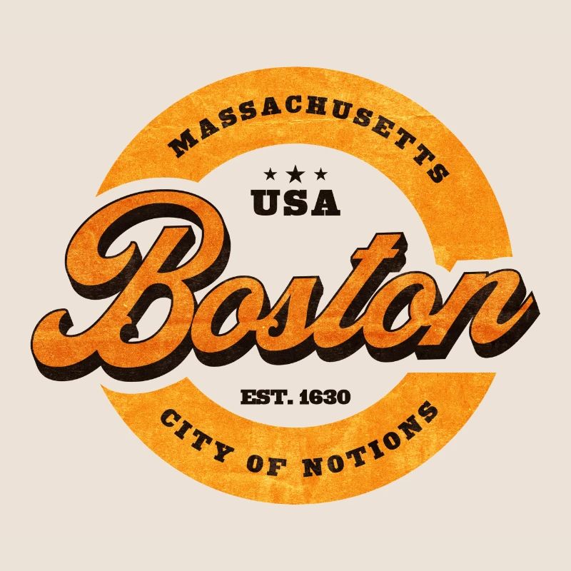 Impression du logo Boston Retro Circle