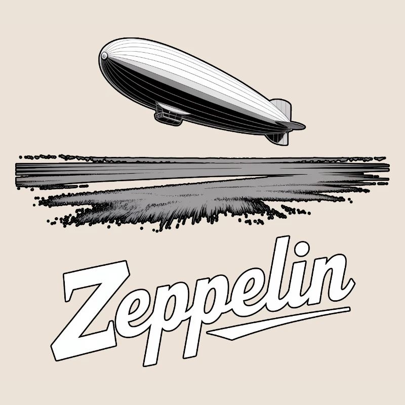 Dirigeable Zeppelin Rétro Vintage
