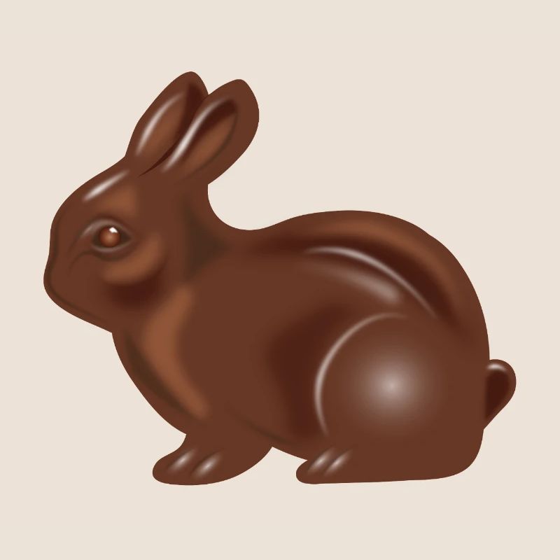Classic chocolate Easter bunny motif