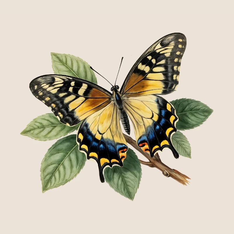 Schwalbenschwanz oder Große Haarsträhne, Papilio machaon