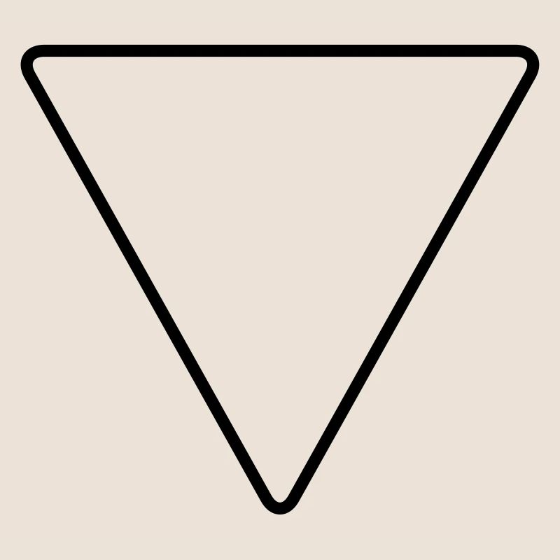 Triangle with rounded corners as a warning sign