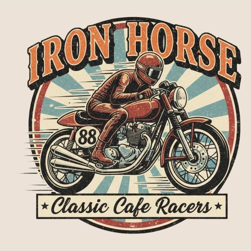 Conception de cheval de course en fer