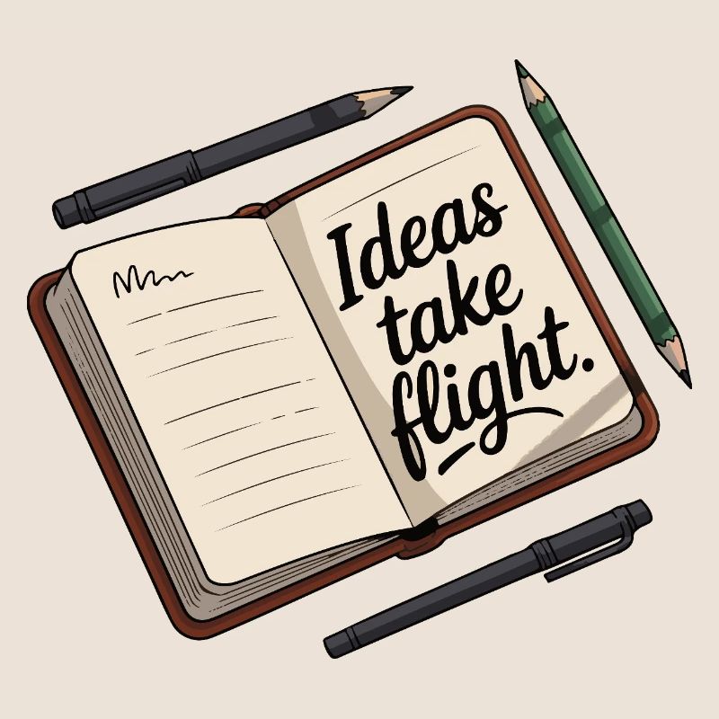 Inspirational Flight Idea Journal Design