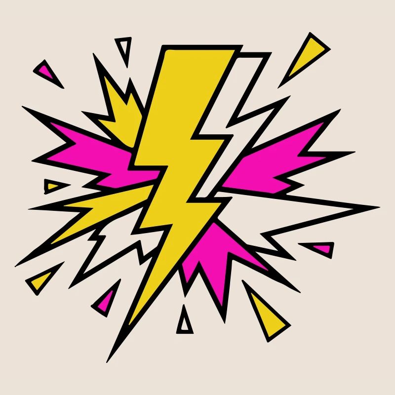 Gelber Strahl Neon-Explosion