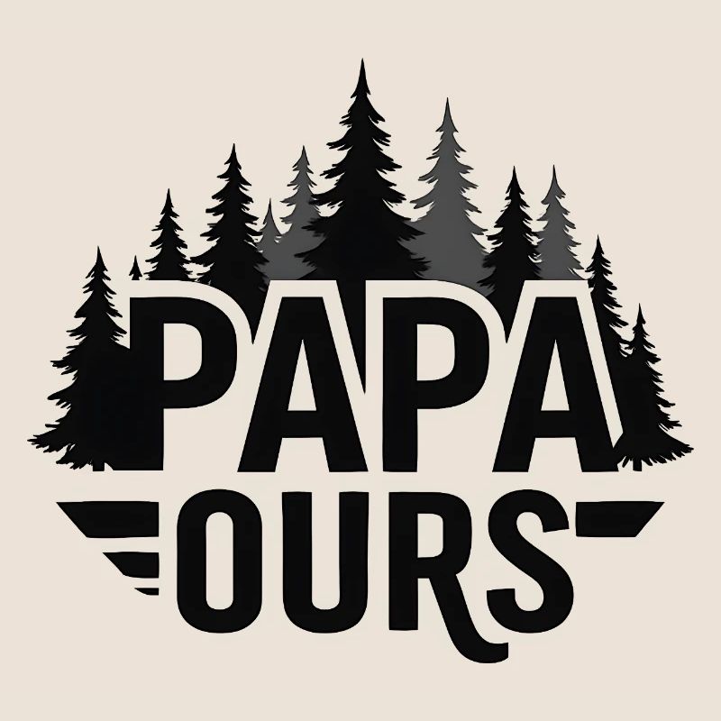 Daddy Bear Forest Silhouette