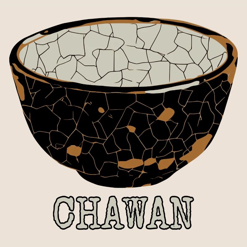 Zerbrochene Chawan-Teeschale