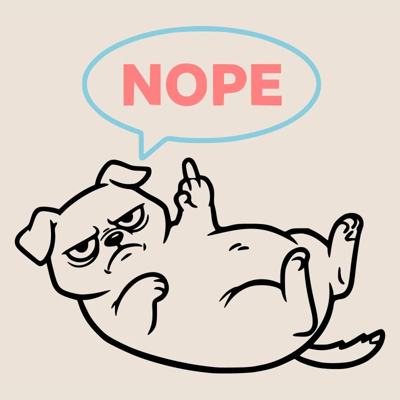  Mops Hund Comic Bunt Outline