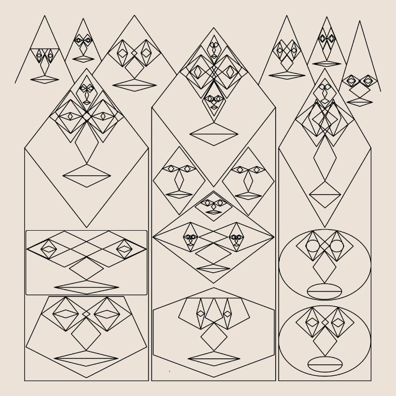 Three Tower Faces with Mountain Faces