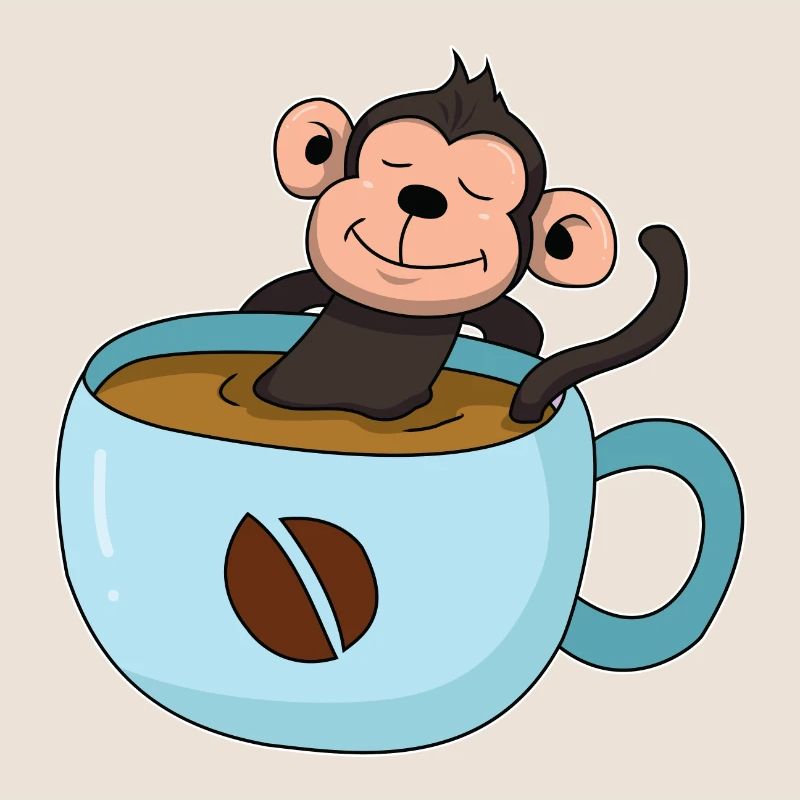 Coffee Cup - Coffee Monkey Mug - Design