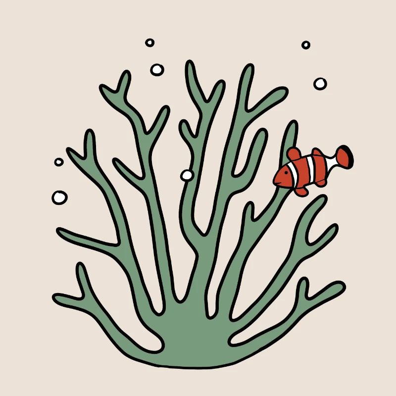 Coral anemone fish