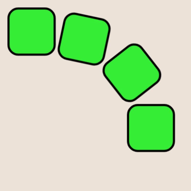 Grüne Quadrate Sequenz