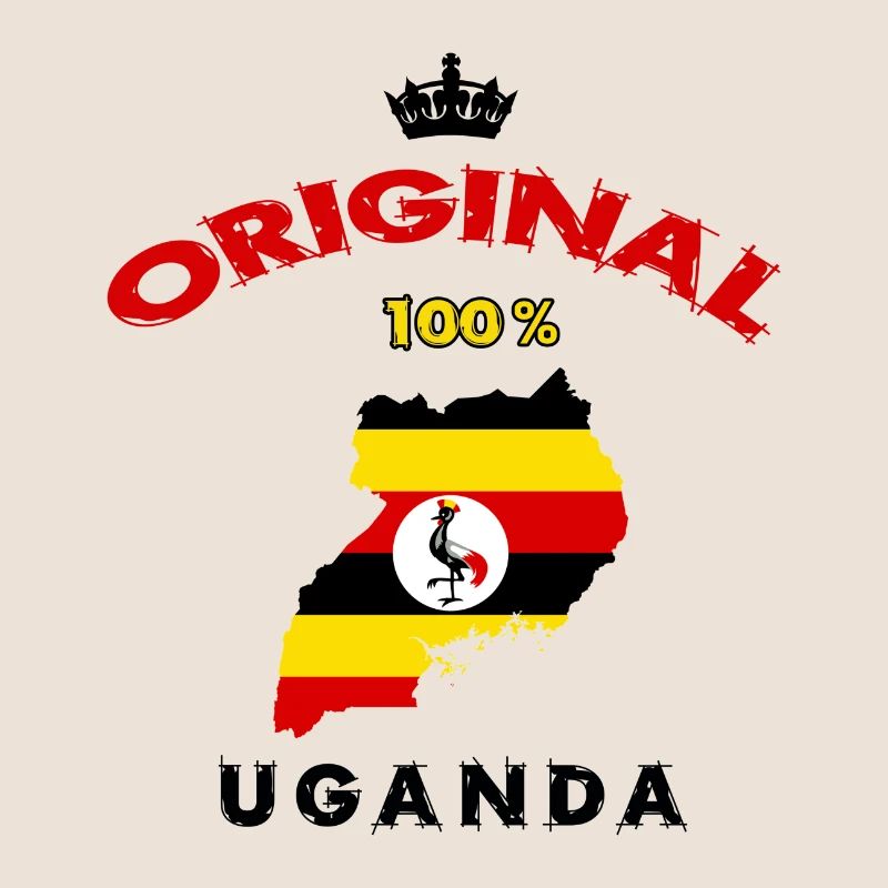 Design original 100 % drapeau ougandais