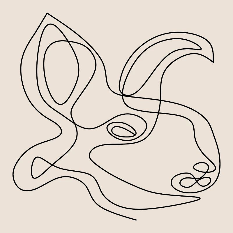 LINE ART RABBIT