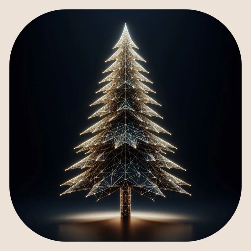 Weihnachtsbaum Polygone Licht Tannenbaum