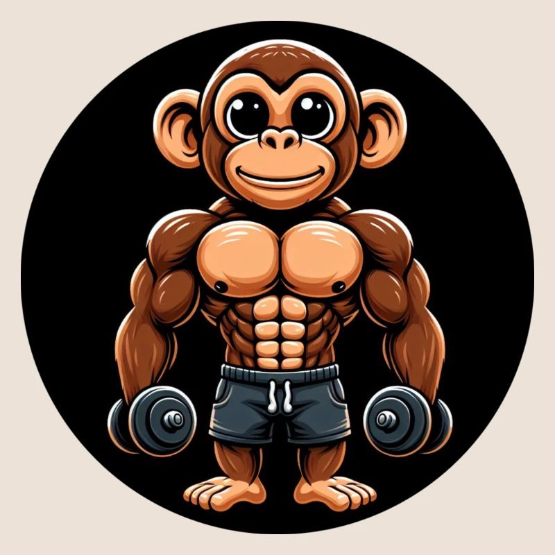 Affe Chimpanse Bodybuilder Training