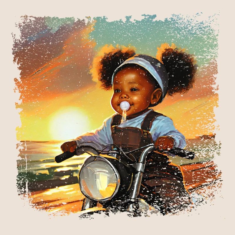 Mädchen comic mit Nuggi