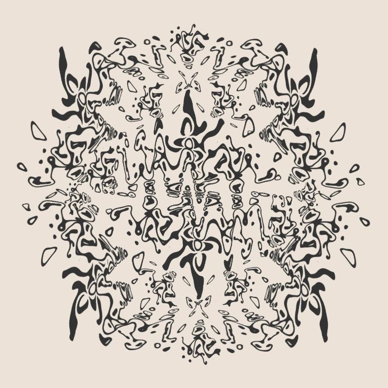 Abstract Black Mandala Pattern