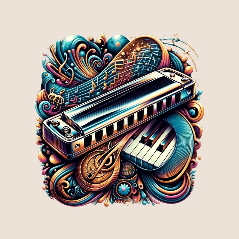 Design abstrait d'harmonica
