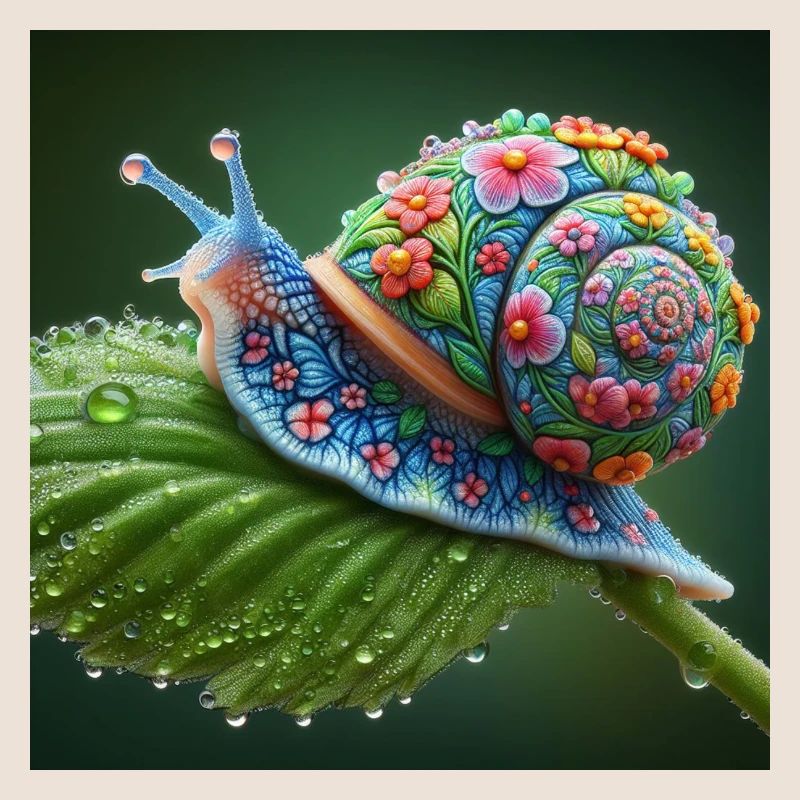 Blühende Schnecke