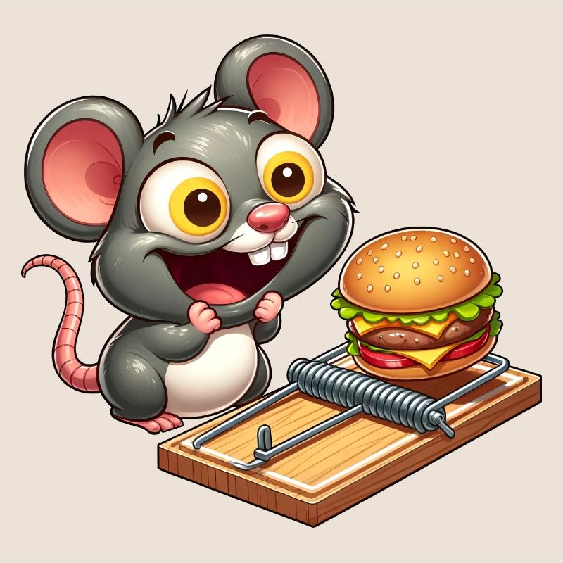 Mouse Rat Mousetrap Hamburger