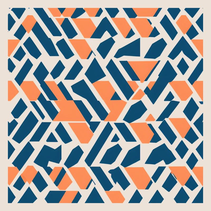 Dream Patterns 5 Coral Navy Abstract Dream Pattern