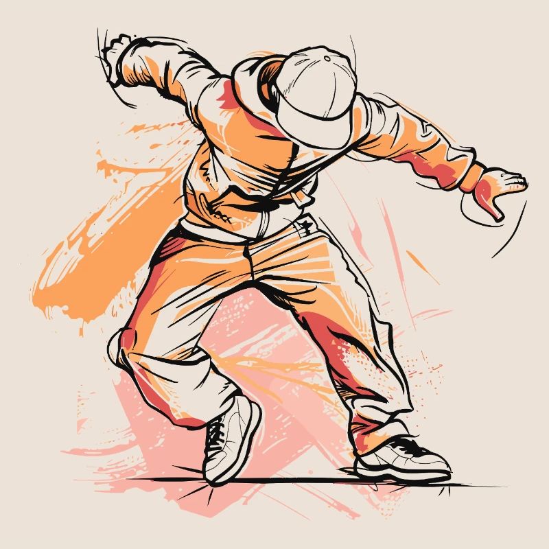 Dessin de breakdancer
