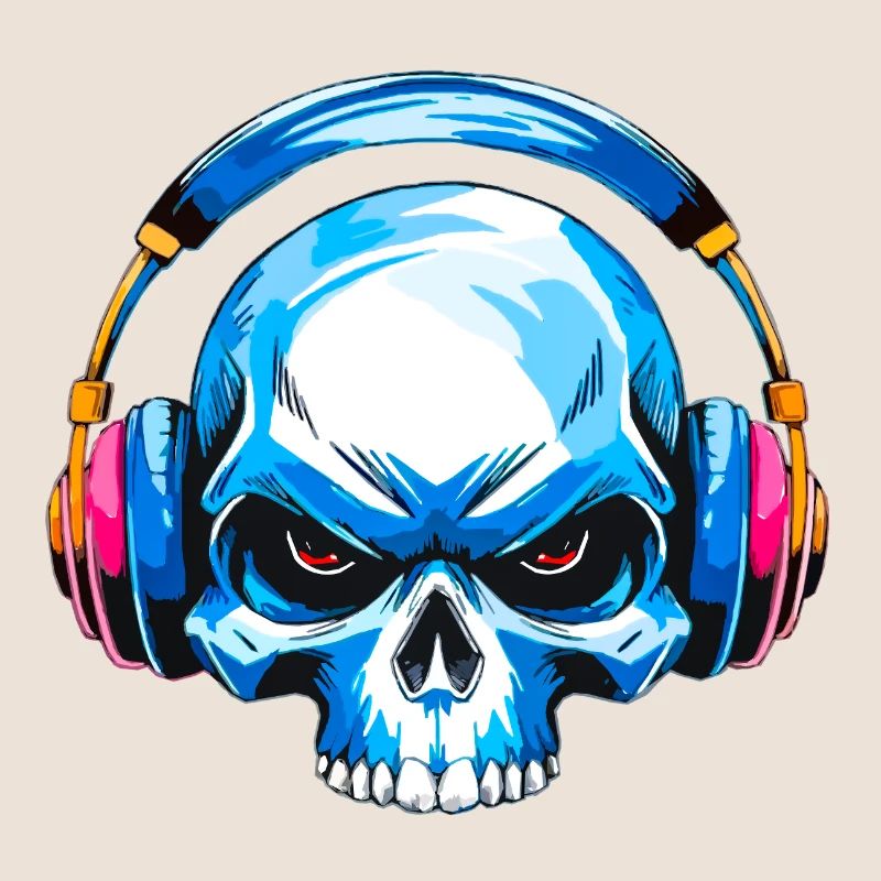 Skull mit kopfhörer
