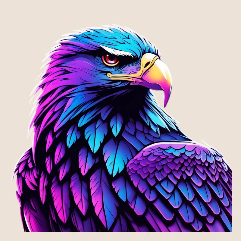 Glowing Eagle with Gradient