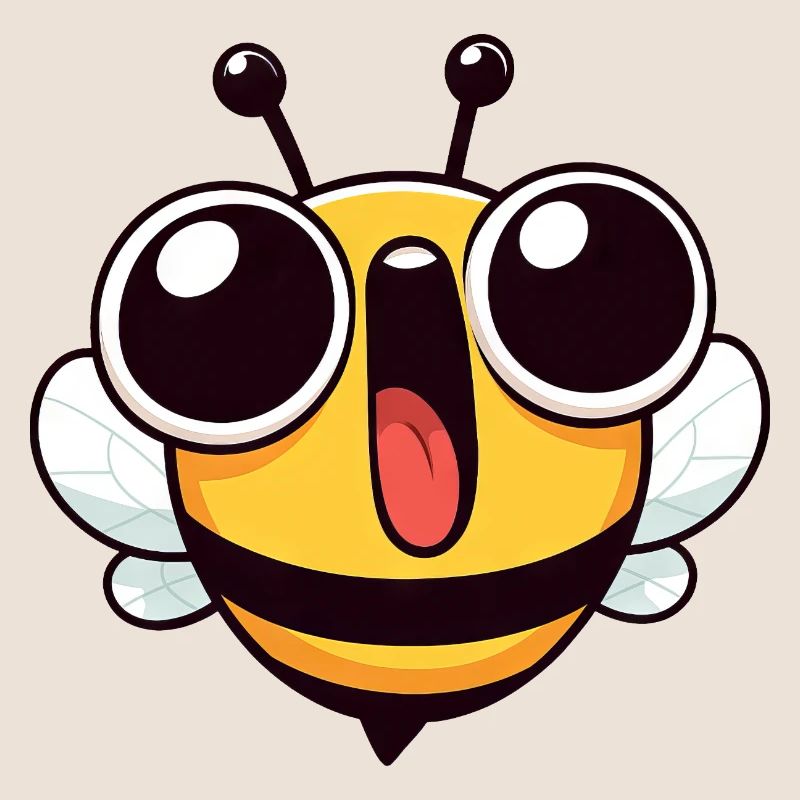 Euphoric Bee Meme Cartoon Face Joy