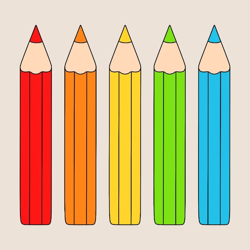 Lebendiges Farbstift-Array-Design