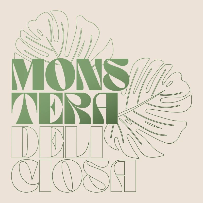 Feuille de Monstera Conception botanique