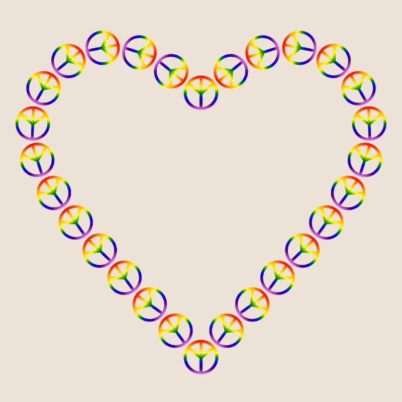 Regenbogen Frieden Herz Muster