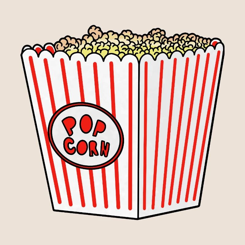 Popcorn Stripe Burst Eimer Retro