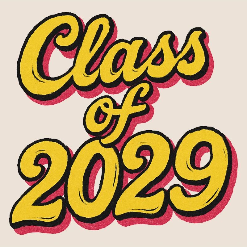 Class of 2029 Retro Script