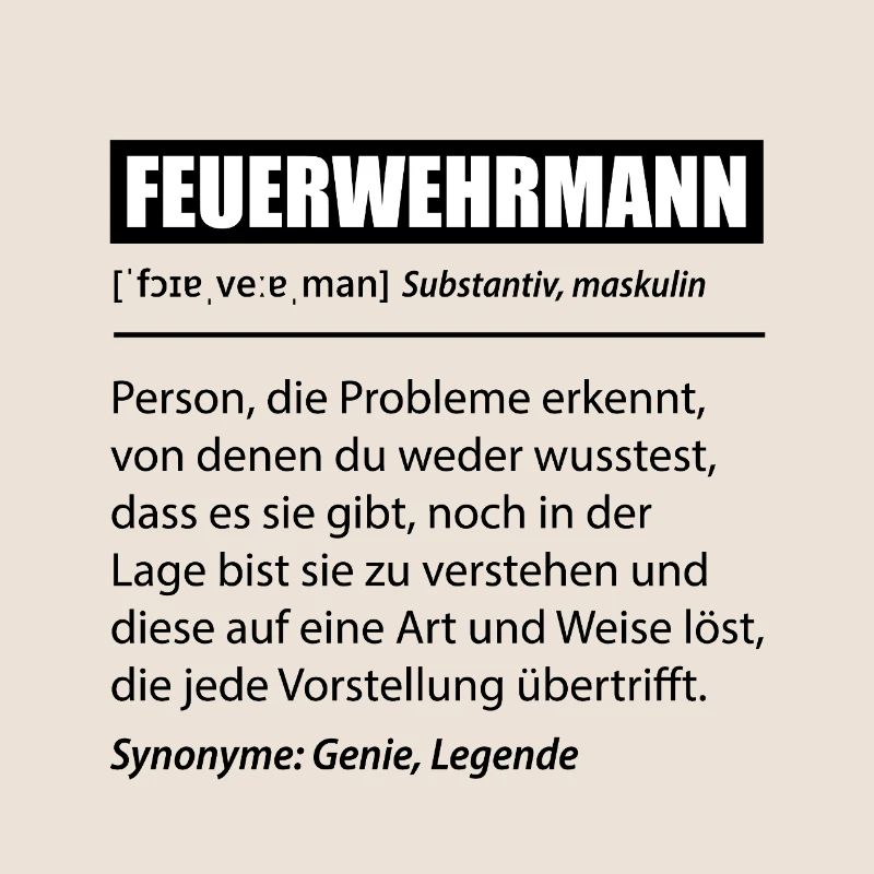 Feuerwehrmann Retter Helden Beruf Spruch Geschenk