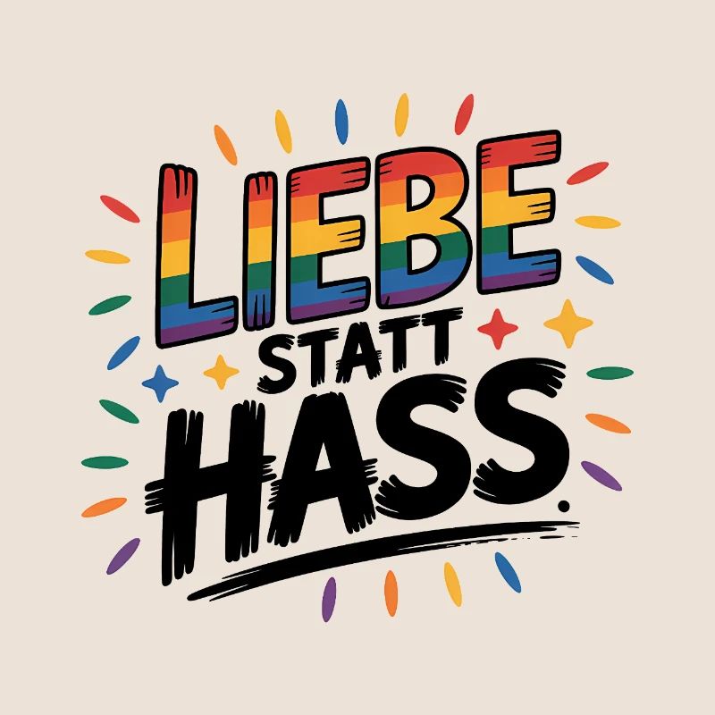 Love Instead Than Hate - Logo Cool Pride