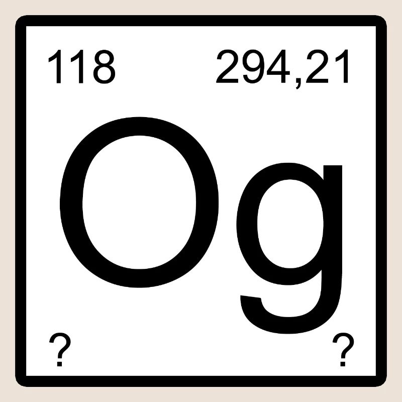 Oganesson og Element Graphic Periodic Table