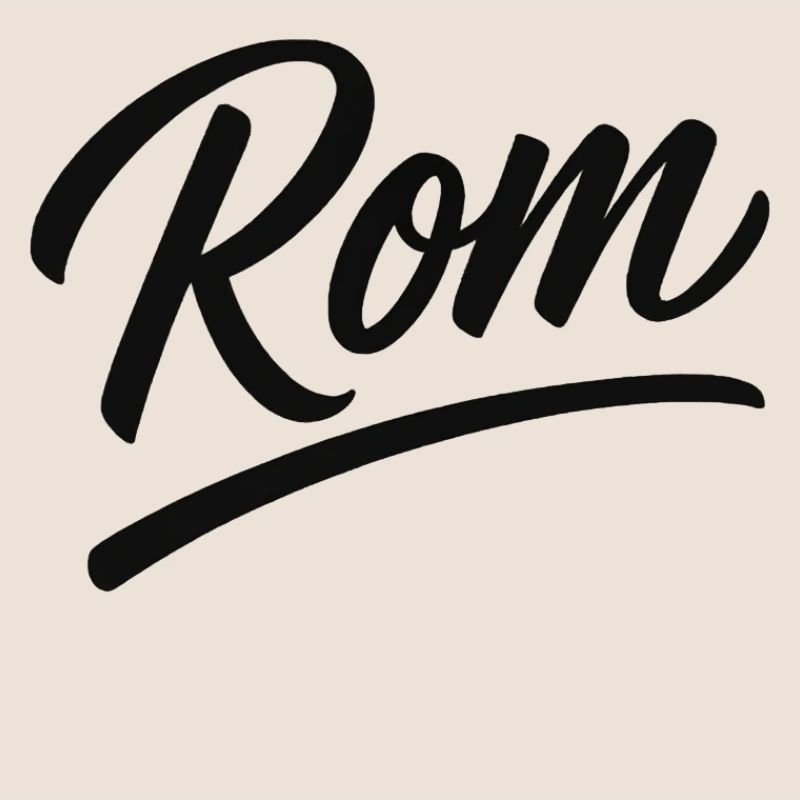 Rom Script Schriftzug Unterlinie