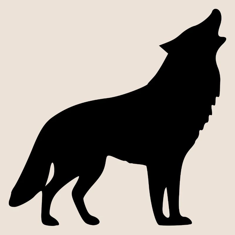 Howling wolf black