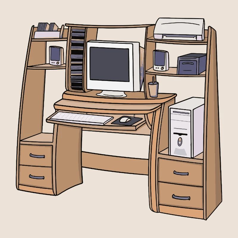 Retro Computer Desk Setup 90s 2000s Nostalgic