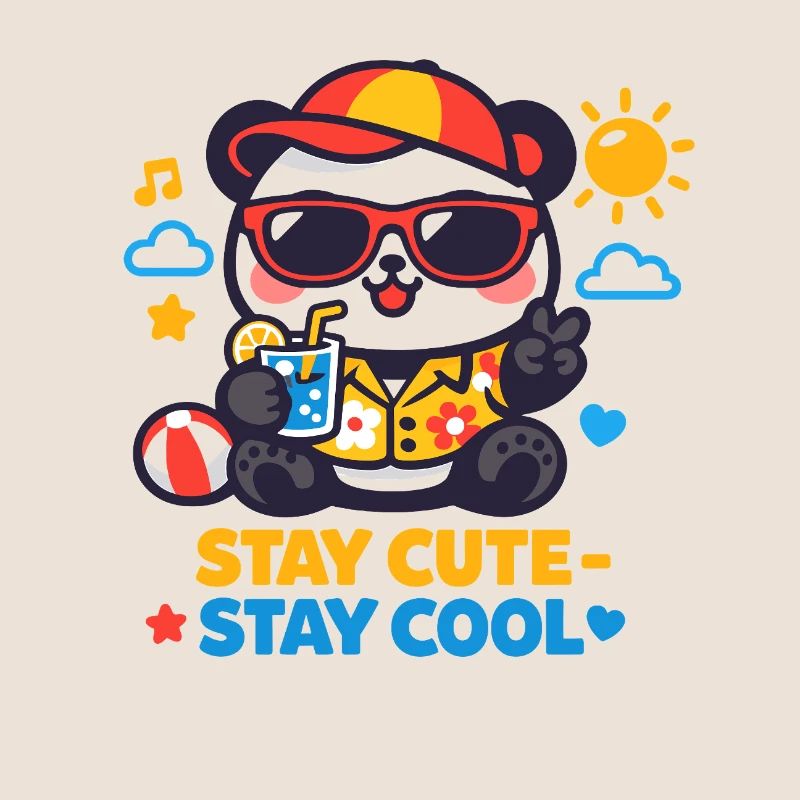 Graphique Reste mignon Reste Cool Bear