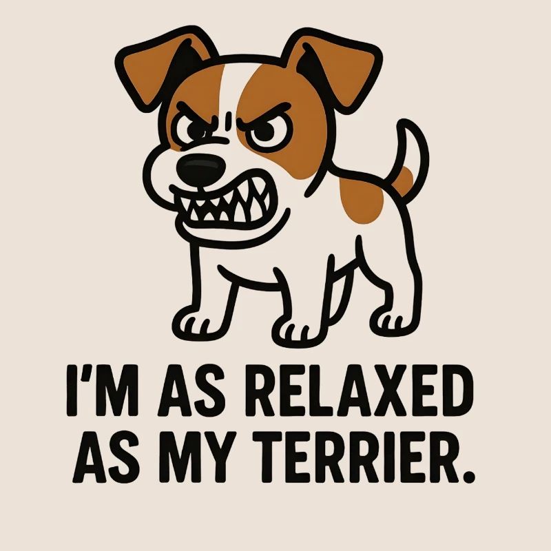 Relaxed Terrier Saying