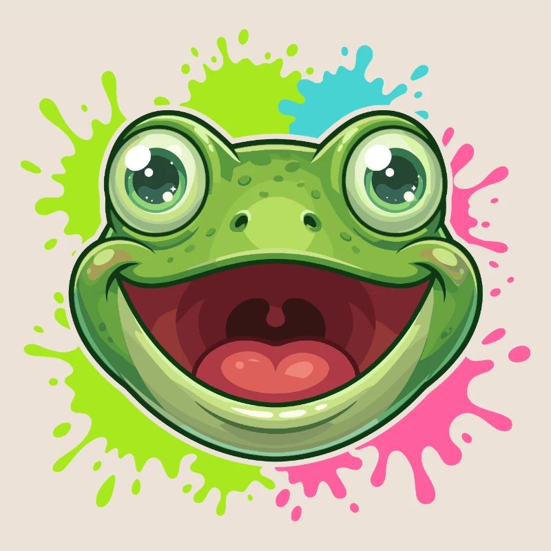 Cheerful Frog Splash