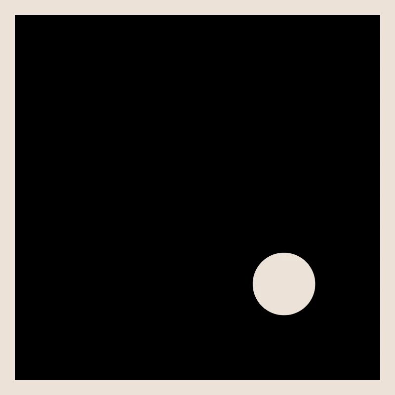 White circle on Black square 