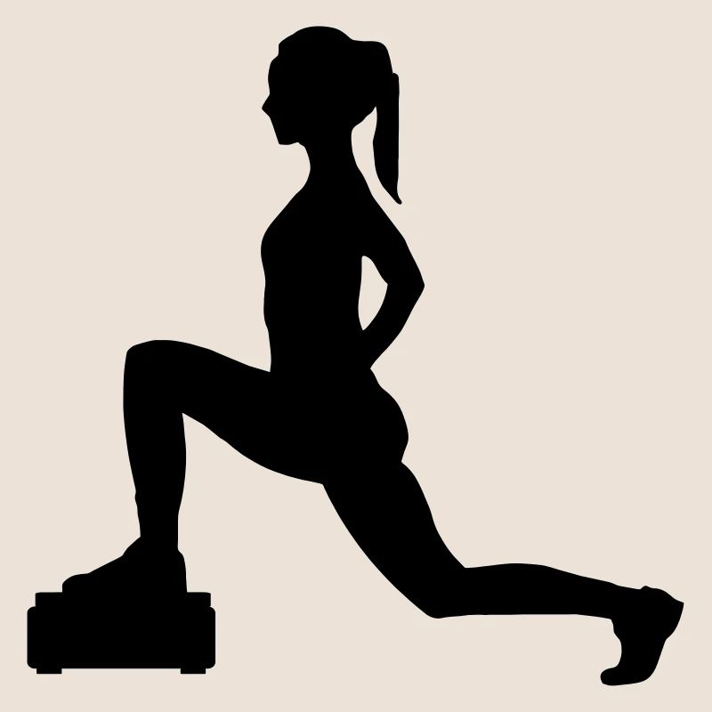 Mädchen oder Dame, die Schritte oder Aerobic macht