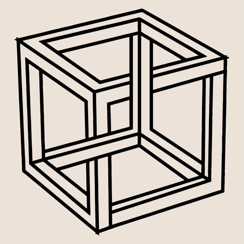 Esher unmöglicher Block oder Quadrat