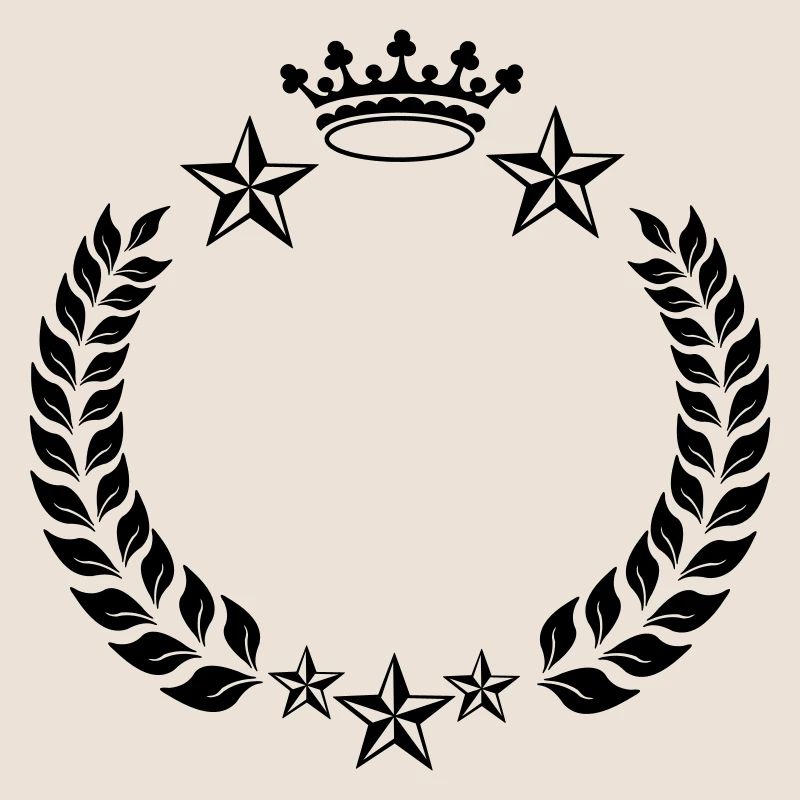 Laurel wreath star crown