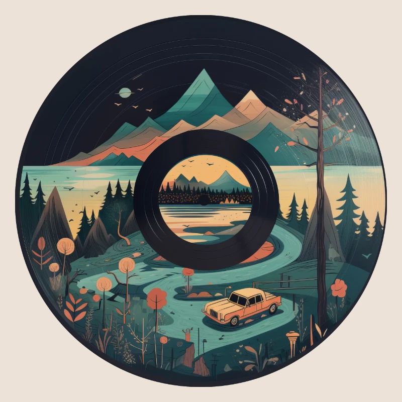 camping Wohnwagen in Berglandschaft mit