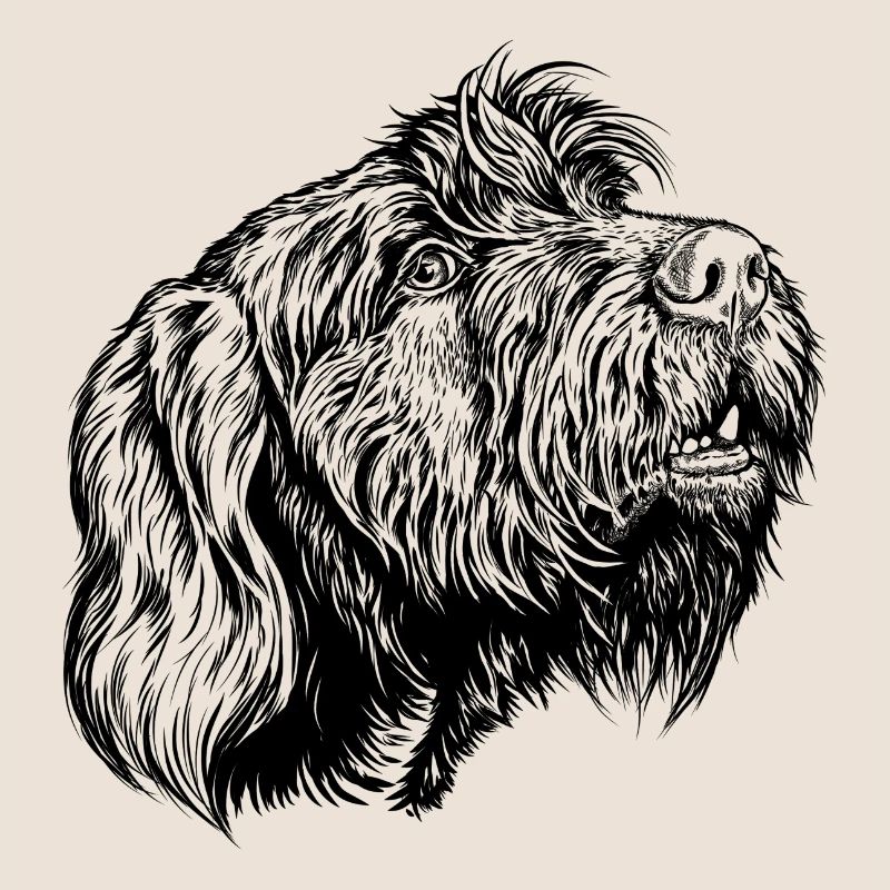 Pudelpointer redet mit