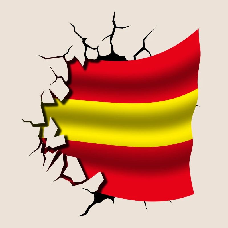Drapeau de l’Espagne - Espagne - Drapeau Broken Design